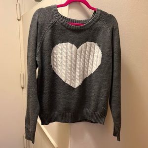 Grey sweater with heart